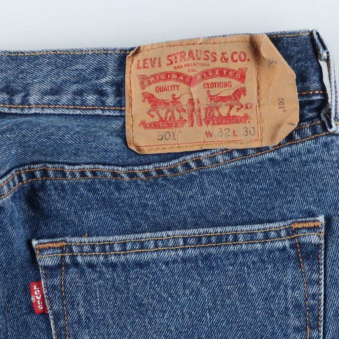 Levi's 501 straight denim pants for men, size W33 cotton blue type Vintage Second Hand