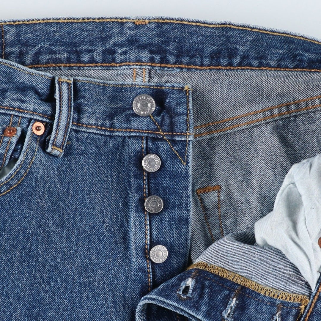 Levi's 501 straight denim pants for men, size W33 cotton blue type Vintage Second Hand