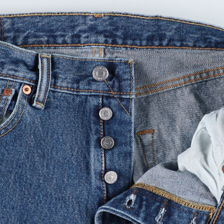 Levi's 501 straight denim pants for men, size W33 cotton blue type Vintage Second Hand