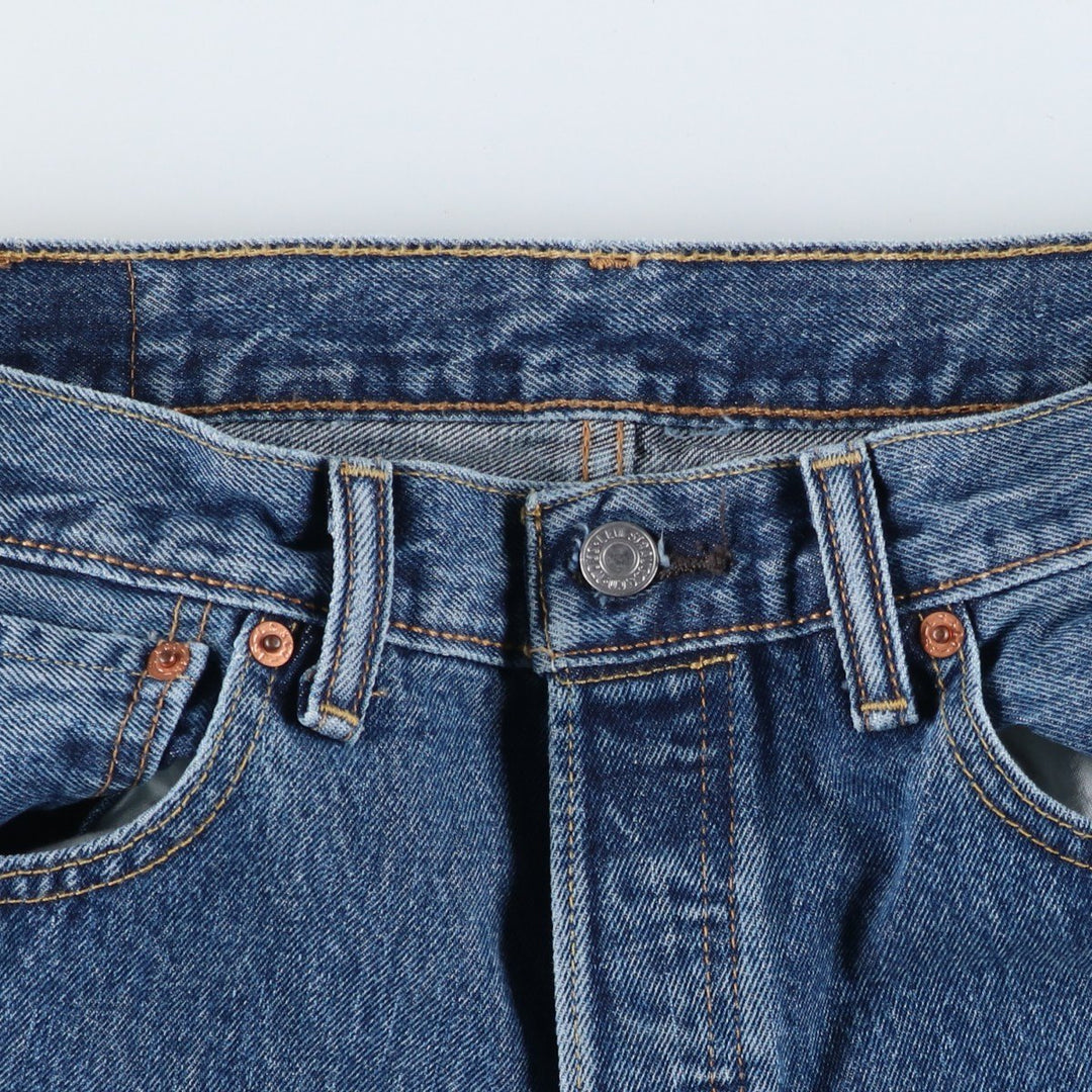 Levi's 501 straight denim pants for men, size W33 cotton blue type Vintage Second Hand