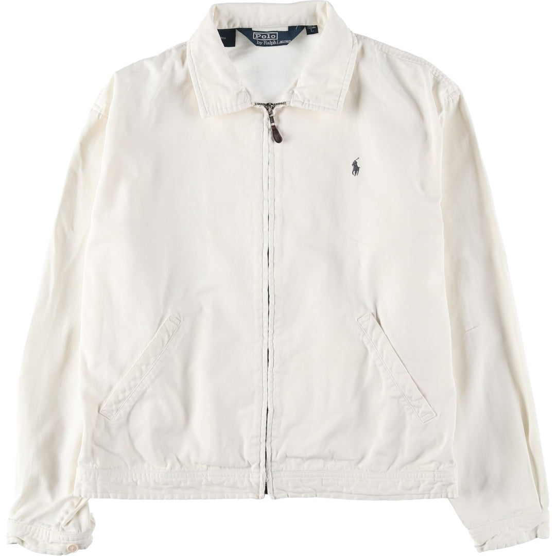 Ralph Lauren POLO by Ralph Lauren Swing Top Sports Jacket Men's L size cotton pale white type Vintage Second Hand