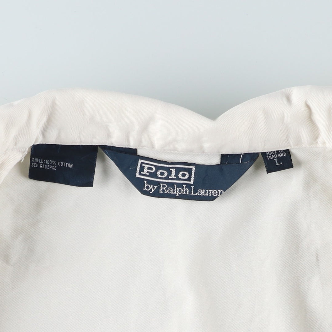 Ralph Lauren POLO by Ralph Lauren Swing Top Sports Jacket Men's L size cotton pale white type Vintage Second Hand