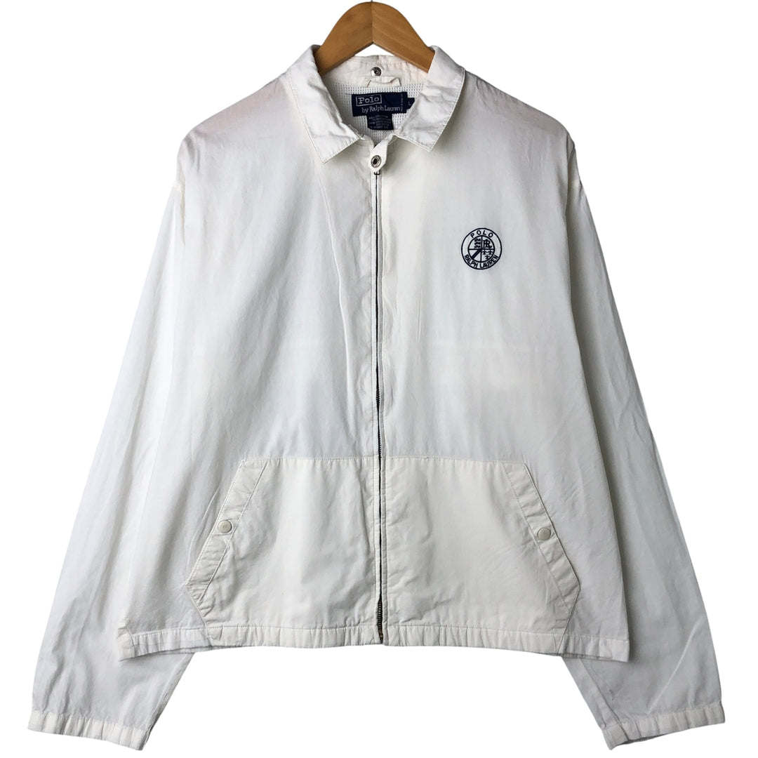 Ralph Lauren POLO by Ralph Lauren Swing Top Sports Jacket Men's L size cotton pale white type Vintage Second Hand