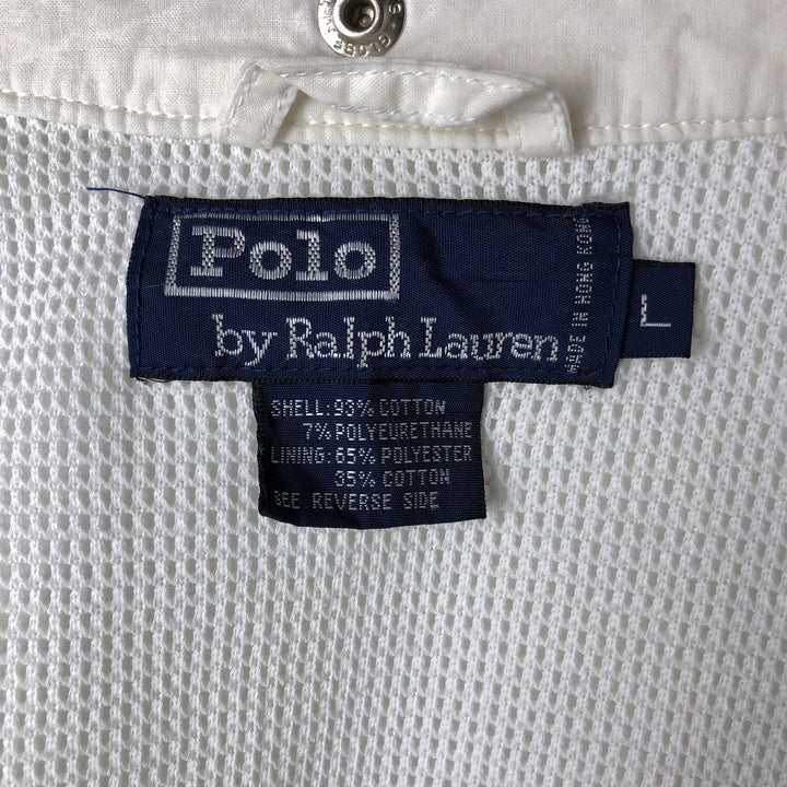 Ralph Lauren POLO by Ralph Lauren Swing Top Sports Jacket Men's L size cotton pale white type Vintage Second Hand