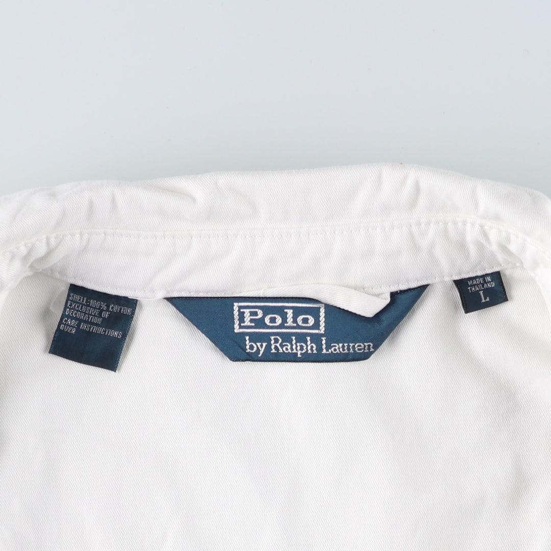 Ralph Lauren POLO by Ralph Lauren Swing Top Sports Jacket Men's L size cotton white type Vintage Second Hand