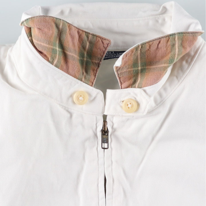 90'S Polo by Ralph Lauren swing top sports jacket, made in the USA, men's size L, vintage cotton white type Vintage Second Hand