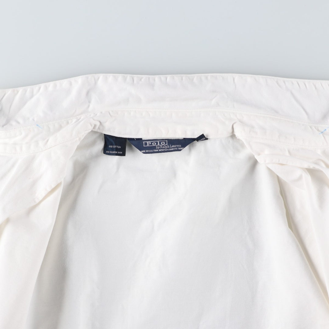 90'S Polo by Ralph Lauren swing top sports jacket, made in the USA, men's size L, vintage cotton white type Vintage Second Hand