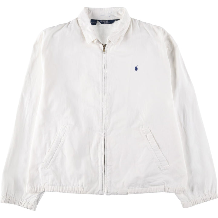90'S Polo by Ralph Lauren swing top sports jacket, made in the USA, men's size L, vintage cotton white type Vintage Second Hand