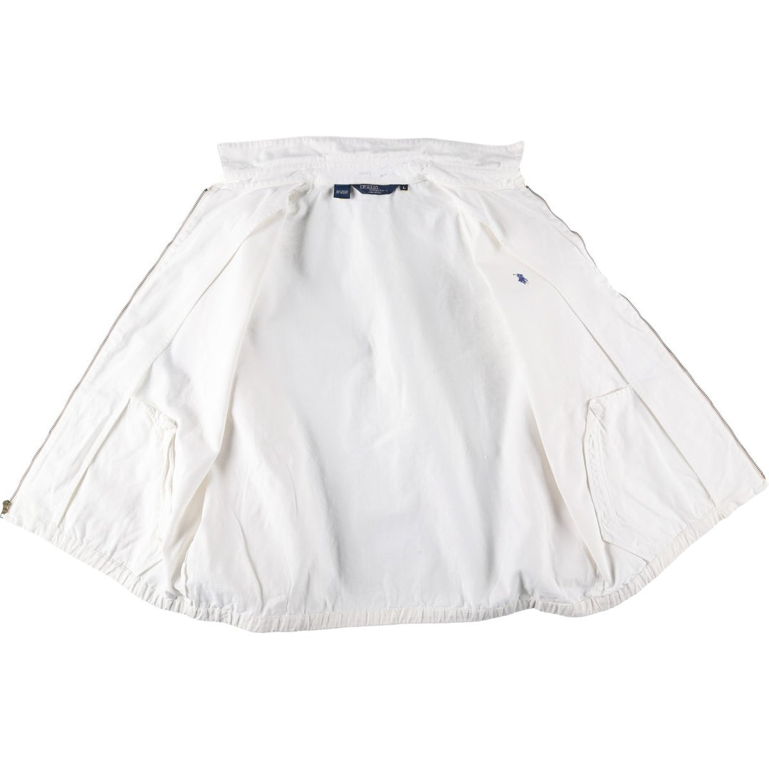 90'S Polo by Ralph Lauren swing top sports jacket, made in the USA, men's size L, vintage cotton white type Vintage Second Hand