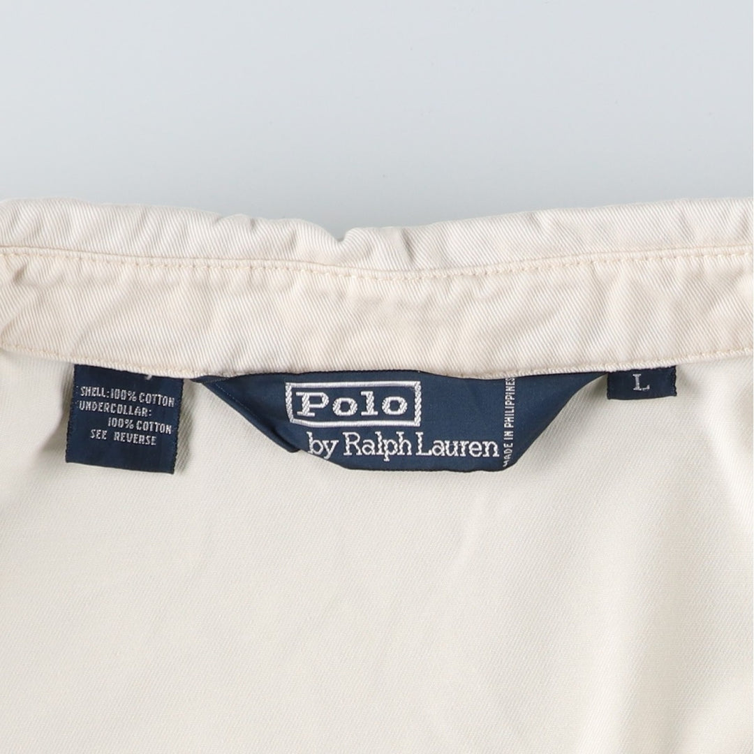 Ralph Lauren POLO by Ralph Lauren Swing Top Sports Jacket Men's L size cotton ivory Vintage Second Hand
