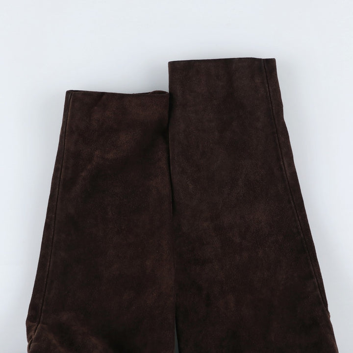 Banana Republic suede leather half coat, men's size S genuine leather brown type Vintage Second Hand