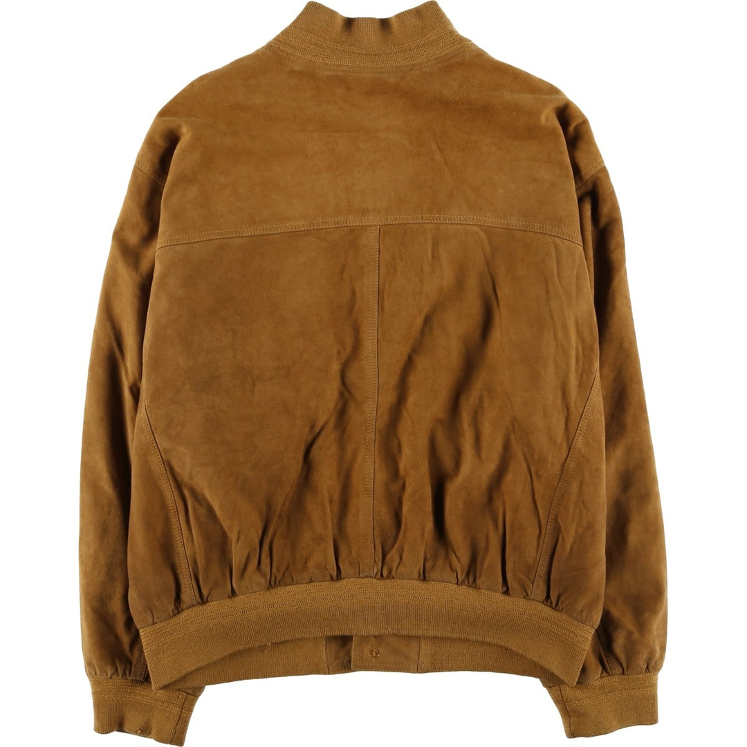 90'S SAVE THE FOREST Balster Jacket, Suede Leather Blouson, Men's Size L, Vintage Genuine Leather Suede Leather brown type Vintage Second Hand