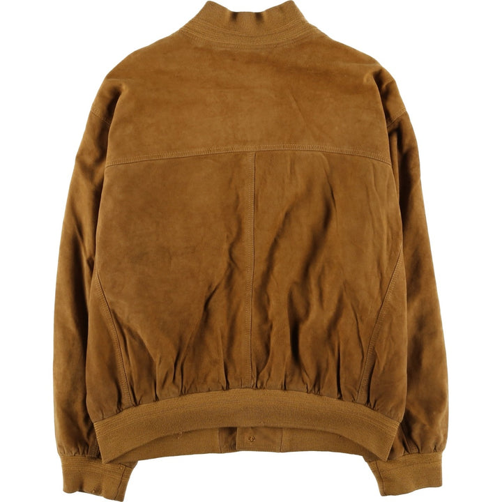 90'S SAVE THE FOREST Balster Jacket, Suede Leather Blouson, Men's Size L, Vintage Genuine Leather Suede Leather brown type Vintage Second Hand