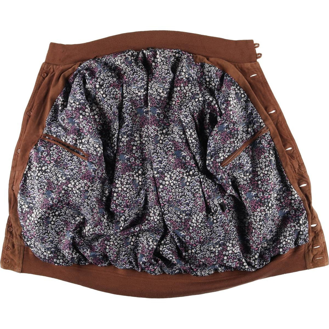 Vintage suede leather blouson balster jacket, men's size XL unclear brown type Vintage Second Hand