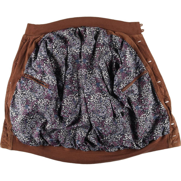 Vintage suede leather blouson balster jacket, men's size XL unclear brown type Vintage Second Hand