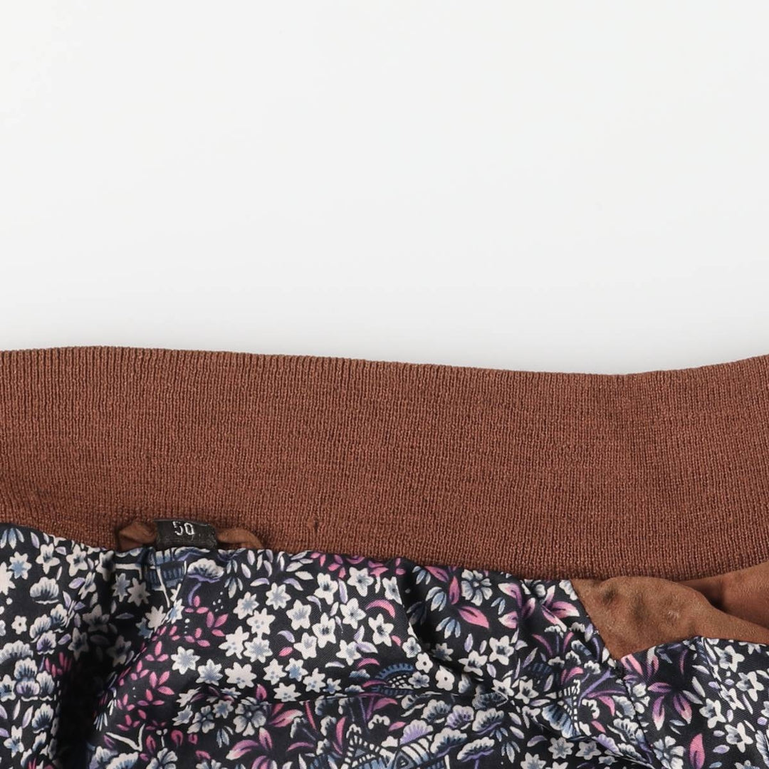 Vintage suede leather blouson balster jacket, men's size XL unclear brown type Vintage Second Hand