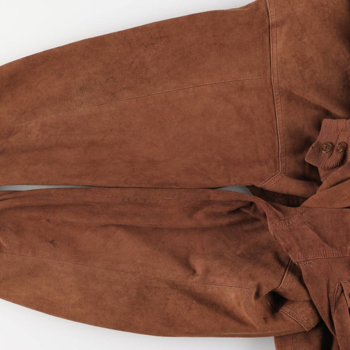 Vintage suede leather blouson balster jacket, men's size XL unclear brown type Vintage Second Hand