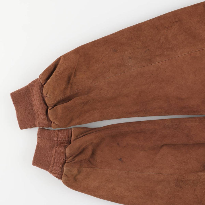Vintage suede leather blouson balster jacket, men's size XL unclear brown type Vintage Second Hand