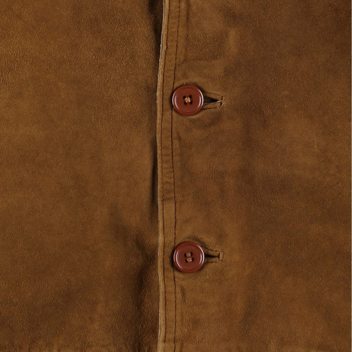 Vintage Balster Jacket, Suede Leather Blouson, Men's Size L Genuine Leather Suede Leather brown type Vintage Second Hand