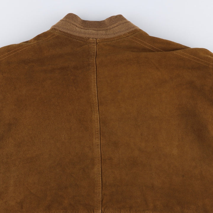Vintage Balster Jacket, Suede Leather Blouson, Men's Size L Genuine Leather Suede Leather brown type Vintage Second Hand