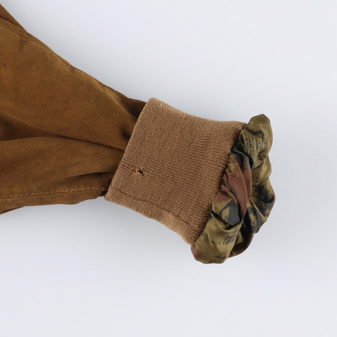 Vintage Balster Jacket, Suede Leather Blouson, Men's Size L Genuine Leather Suede Leather brown type Vintage Second Hand