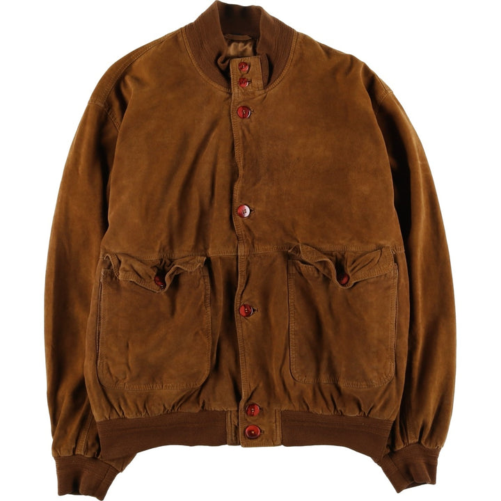 Vintage Balster Jacket, Suede Leather Blouson, Men's Size M unclear brown type Vintage Second Hand