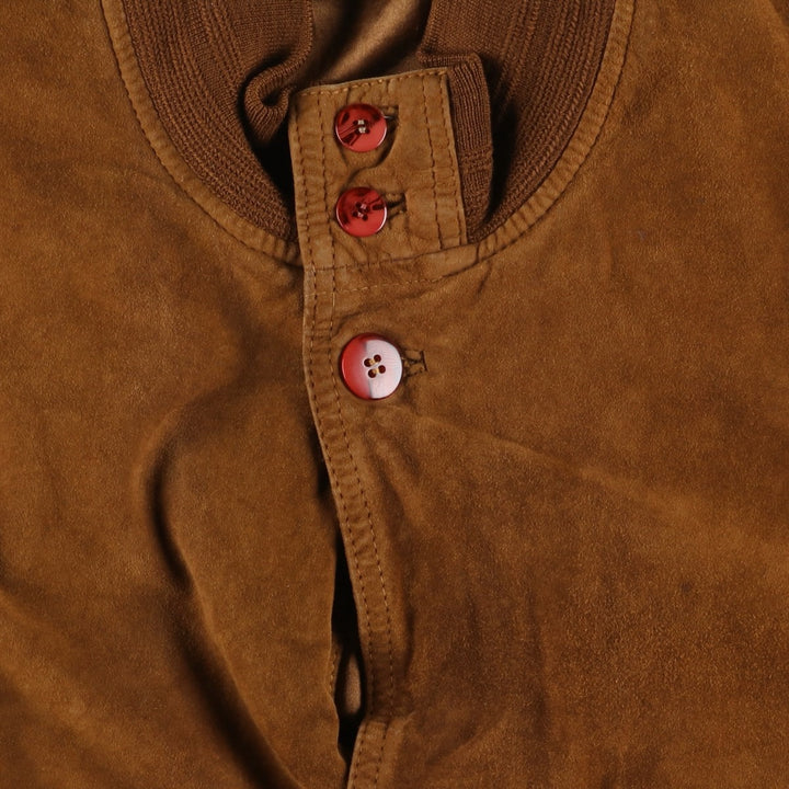 Vintage Balster Jacket, Suede Leather Blouson, Men's Size M unclear brown type Vintage Second Hand
