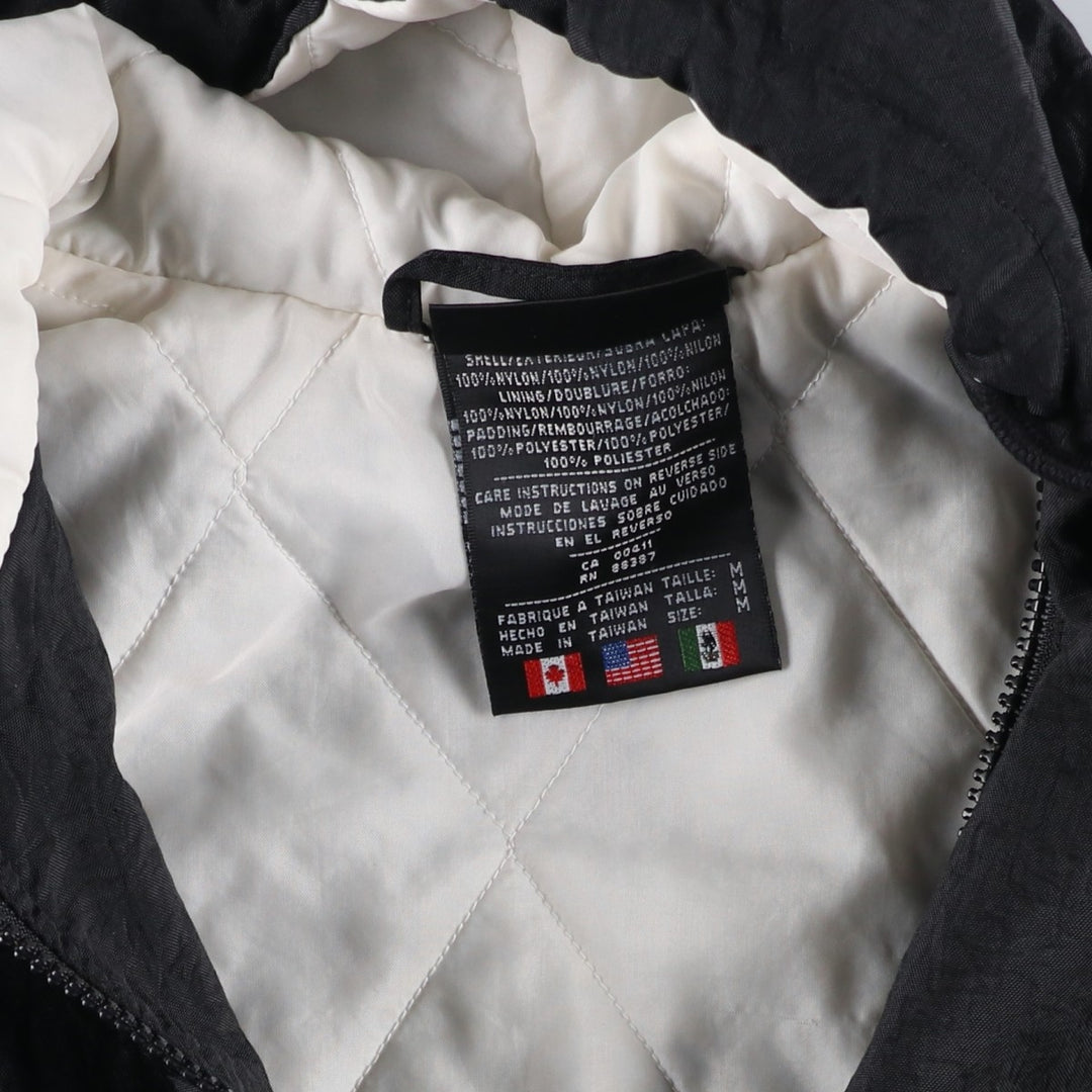 Vintage 80s-90'S Adidas padded hoodie/puffer jacket, size M, men's Nylon black type Vintage Second Hand