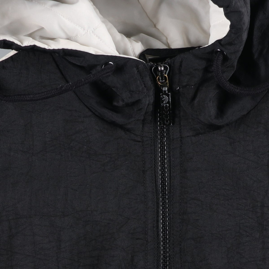 Vintage 80s-90'S Adidas padded hoodie/puffer jacket, size M, men's Nylon black type Vintage Second Hand