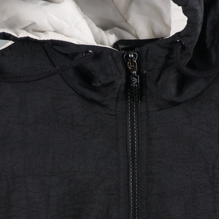 Vintage 80s-90'S Adidas padded hoodie/puffer jacket, size M, men's Nylon black type Vintage Second Hand