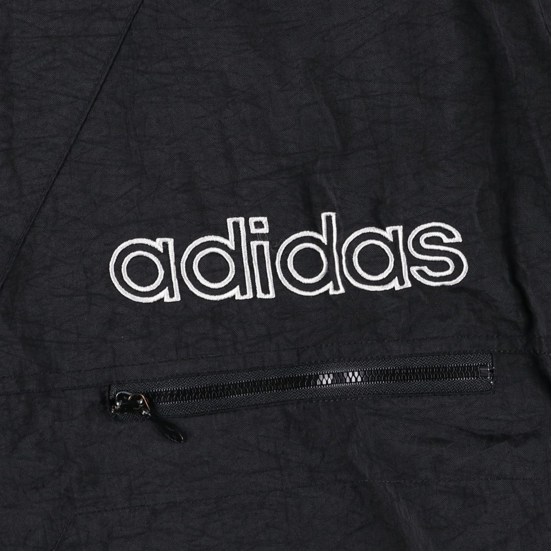 Vintage 80s-90'S Adidas padded hoodie/puffer jacket, size M, men's Nylon black type Vintage Second Hand