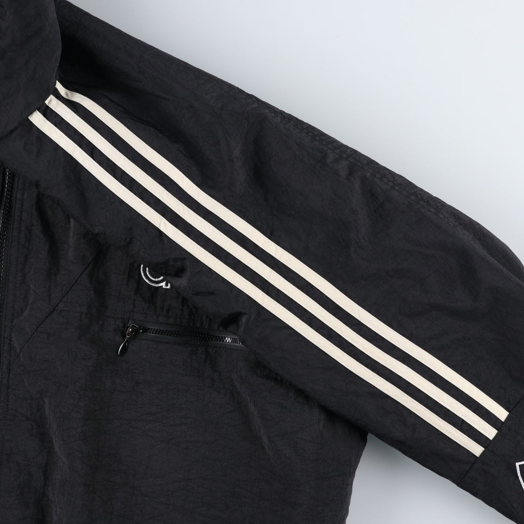 Vintage 80s-90'S Adidas padded hoodie/puffer jacket, size M, men's Nylon black type Vintage Second Hand