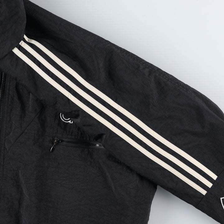 Vintage 80s-90'S Adidas padded hoodie/puffer jacket, size M, men's Nylon black type Vintage Second Hand