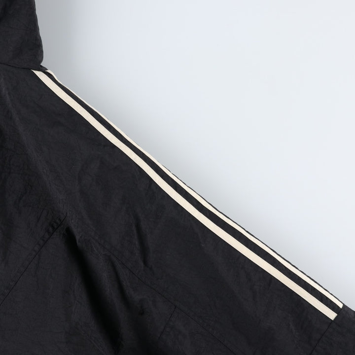 Vintage 80s-90'S Adidas padded hoodie/puffer jacket, size M, men's Nylon black type Vintage Second Hand