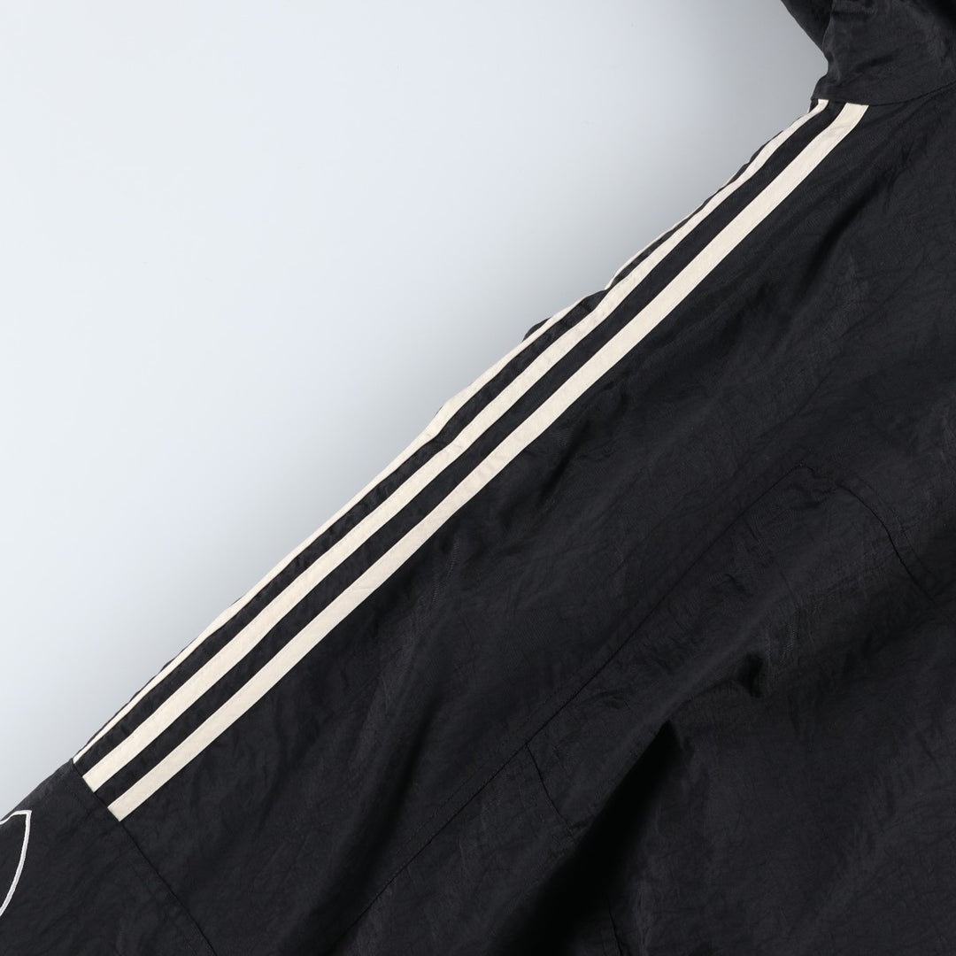 Vintage 80s-90'S Adidas padded hoodie/puffer jacket, size M, men's Nylon black type Vintage Second Hand