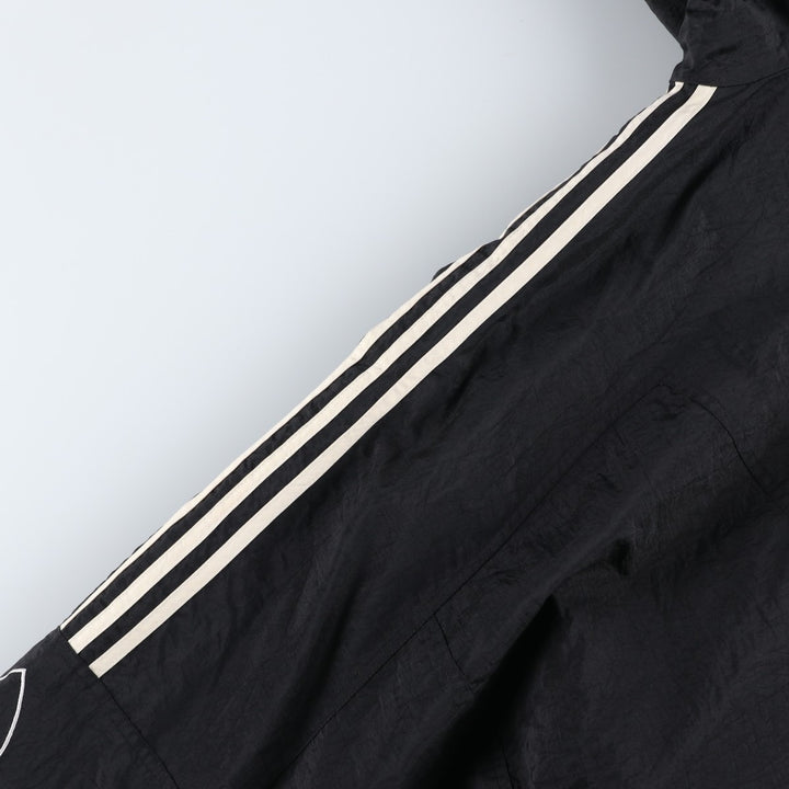 Vintage 80s-90'S Adidas padded hoodie/puffer jacket, size M, men's Nylon black type Vintage Second Hand