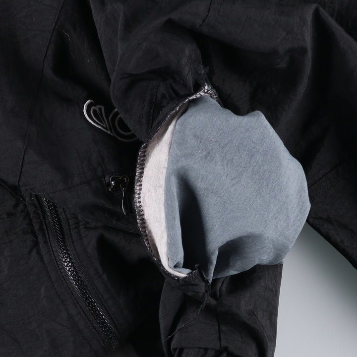 Vintage 80s-90'S Adidas padded hoodie/puffer jacket, size M, men's Nylon black type Vintage Second Hand