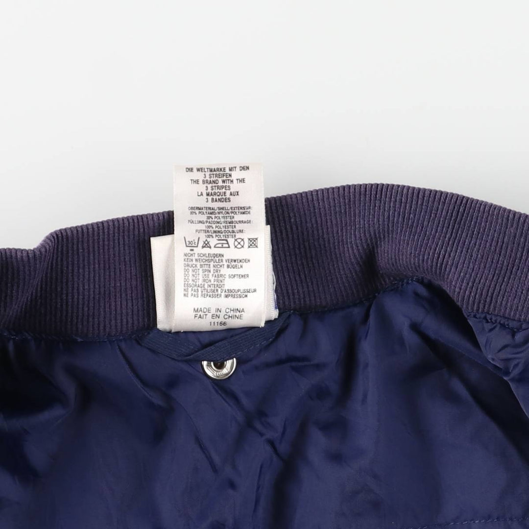 90s-00'S Adidas padded puffer jacket, men's size L Nylon navy blue type Vintage Second Hand