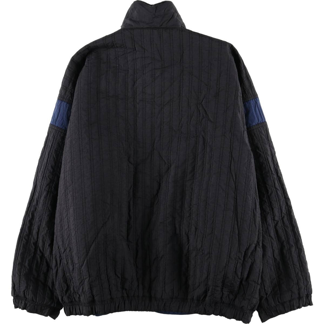 90'S Nike reversible puffer jacket with back logo, men's size L, vintage Nylon Navy blue Vintage Second Hand