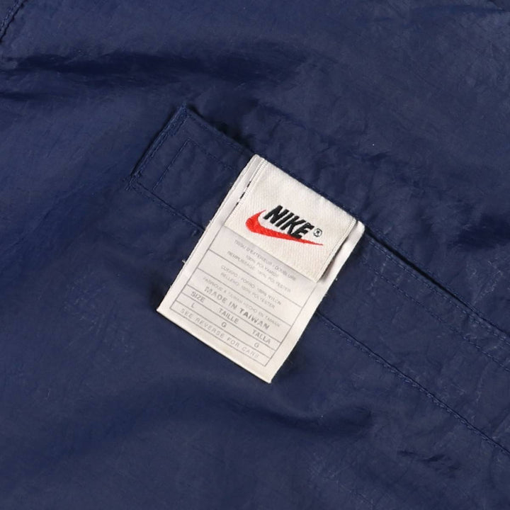 90'S Nike reversible puffer jacket with back logo, men's size L, vintage Nylon Navy blue Vintage Second Hand