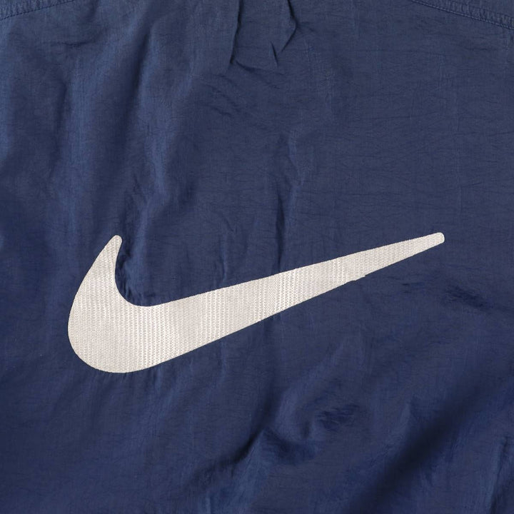 90'S Nike reversible puffer jacket with back logo, men's size L, vintage Nylon Navy blue Vintage Second Hand