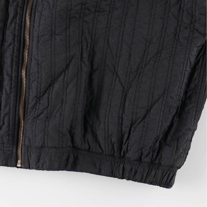 90'S Nike reversible puffer jacket with back logo, men's size L, vintage Nylon Navy blue Vintage Second Hand