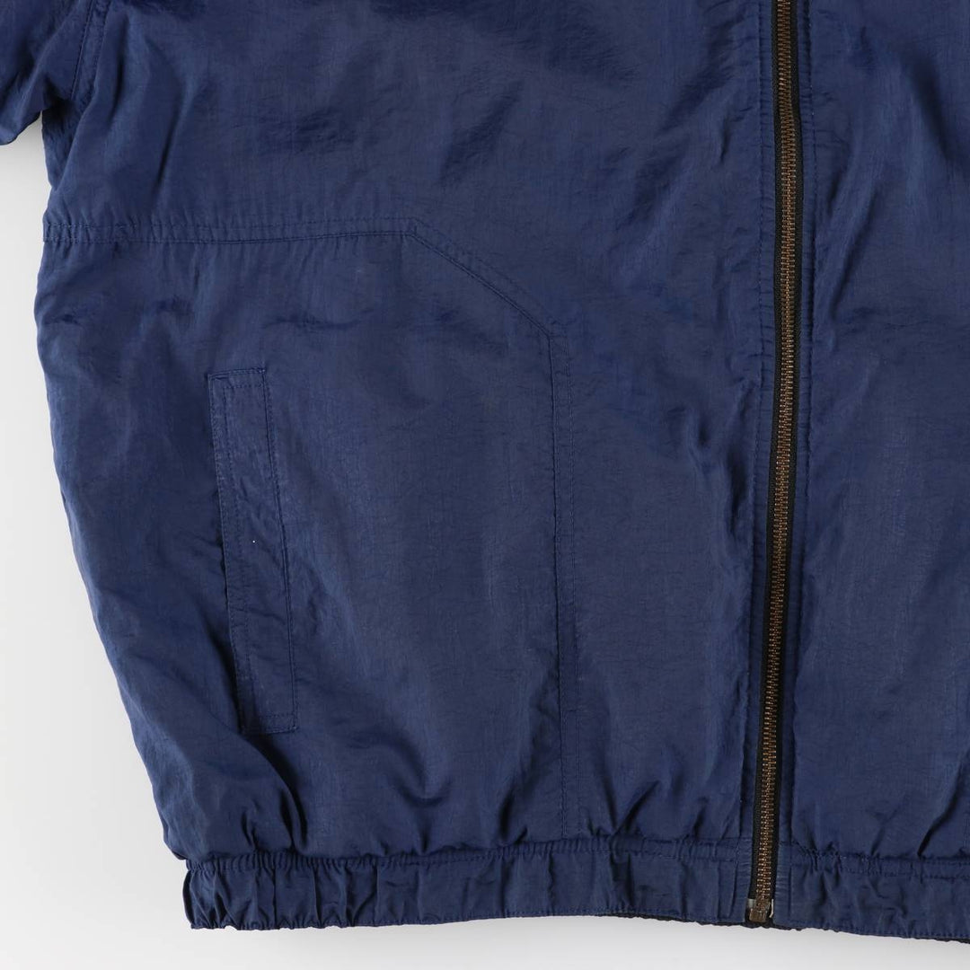90'S Nike reversible puffer jacket with back logo, men's size L, vintage Nylon Navy blue Vintage Second Hand
