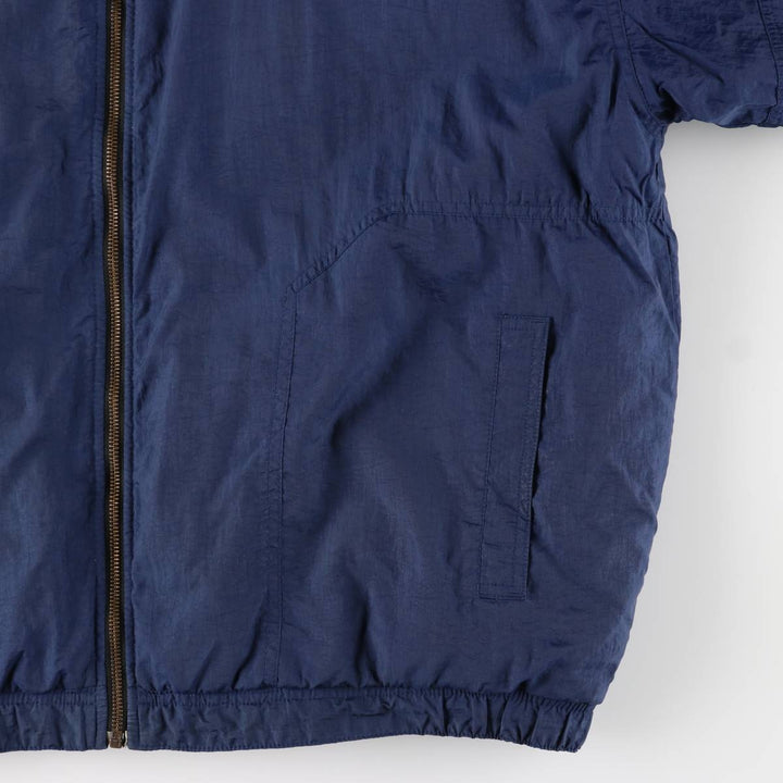 90'S Nike reversible puffer jacket with back logo, men's size L, vintage Nylon Navy blue Vintage Second Hand