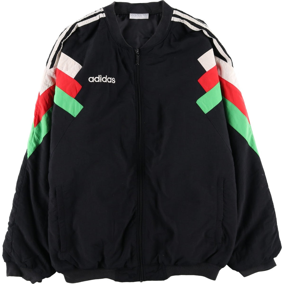 Vintage 80s-90'S Adidas padded puffer jacket, men's size L polyester black type Vintage Second Hand