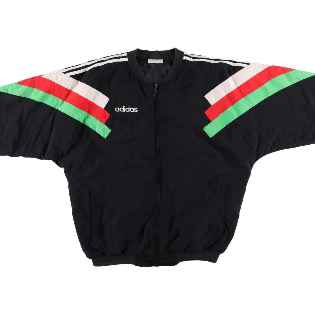 Vintage 80s-90'S Adidas padded puffer jacket, men's size L polyester black type Vintage Second Hand