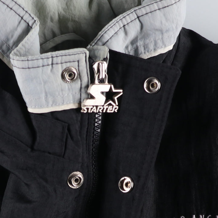 90'S Starter NFL Los Angeles Raiders Padded Puffer Jacket, Men's Size L Nylon black type Vintage Second Hand