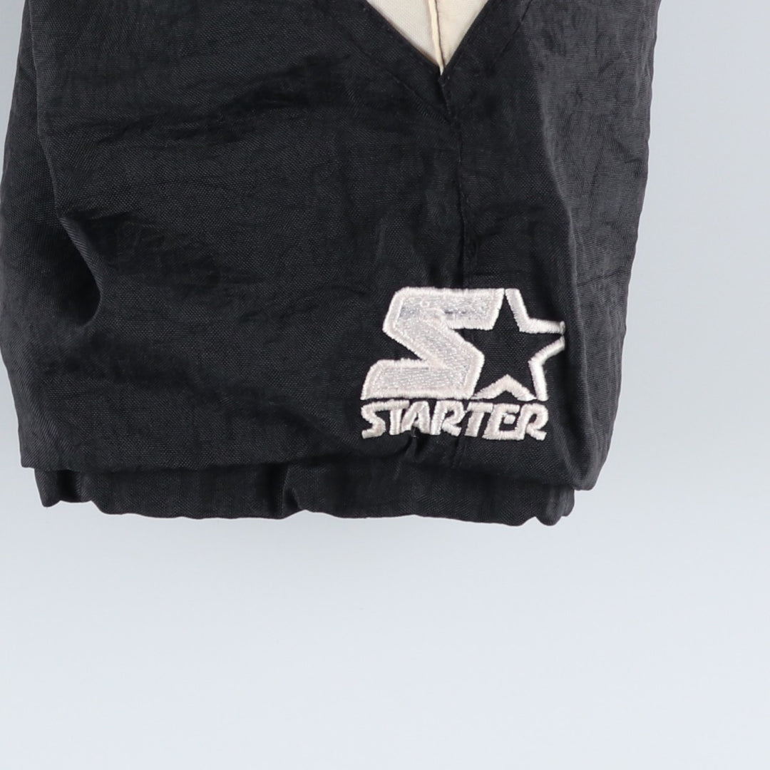 90'S Starter NFL Los Angeles Raiders Padded Puffer Jacket, Men's Size L Nylon black type Vintage Second Hand