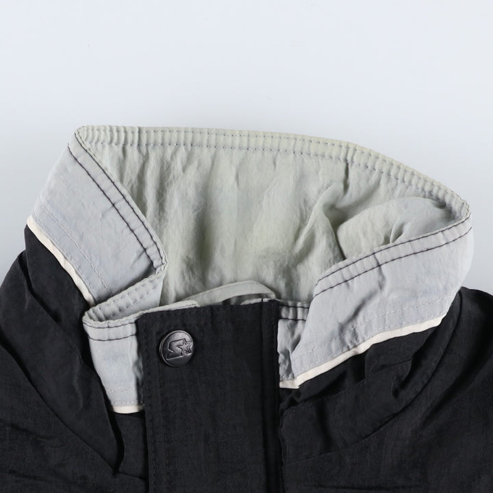 90'S Starter NFL Los Angeles Raiders Padded Puffer Jacket, Men's Size L Nylon black type Vintage Second Hand