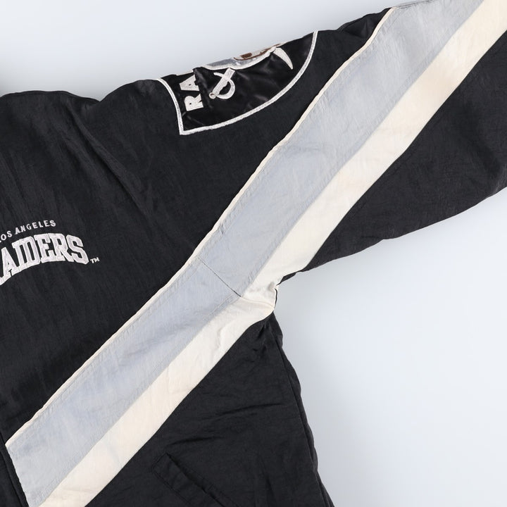 90'S Starter NFL Los Angeles Raiders Padded Puffer Jacket, Men's Size L Nylon black type Vintage Second Hand